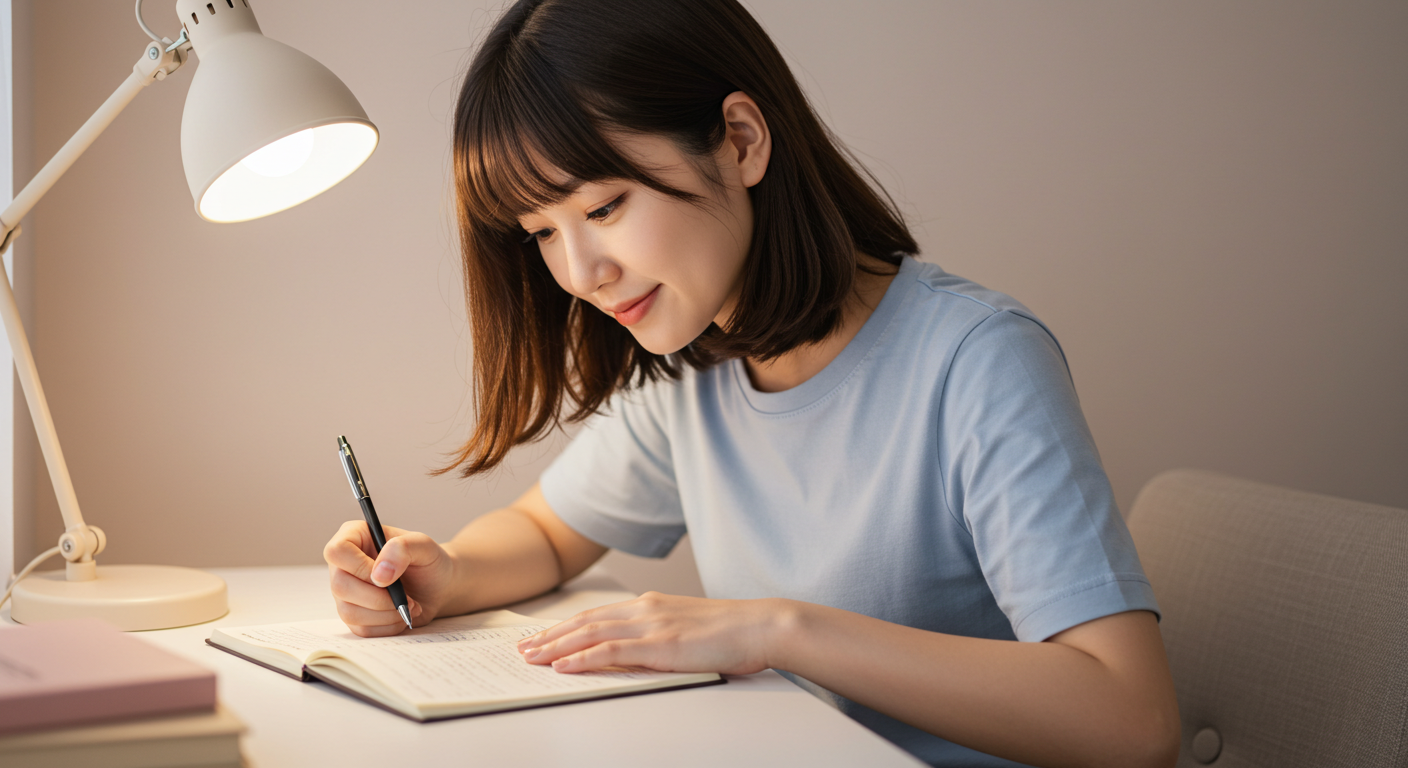 일기 쓰는 여성