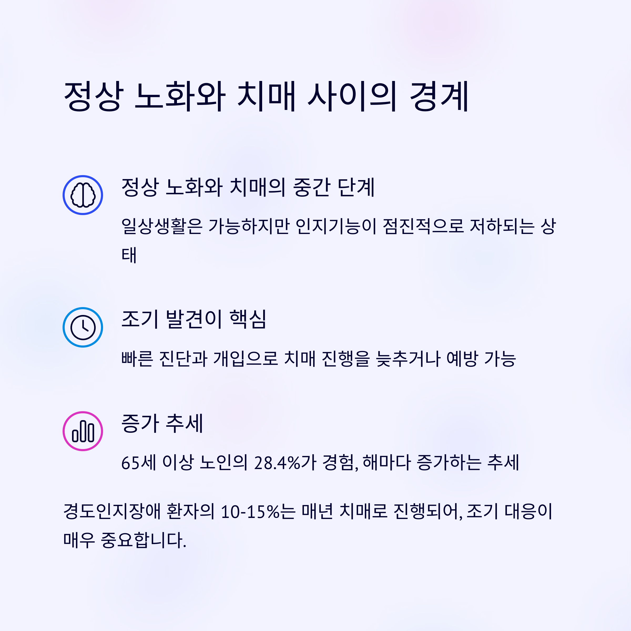 경도인지장애증상 정신건강을 위한 예방법