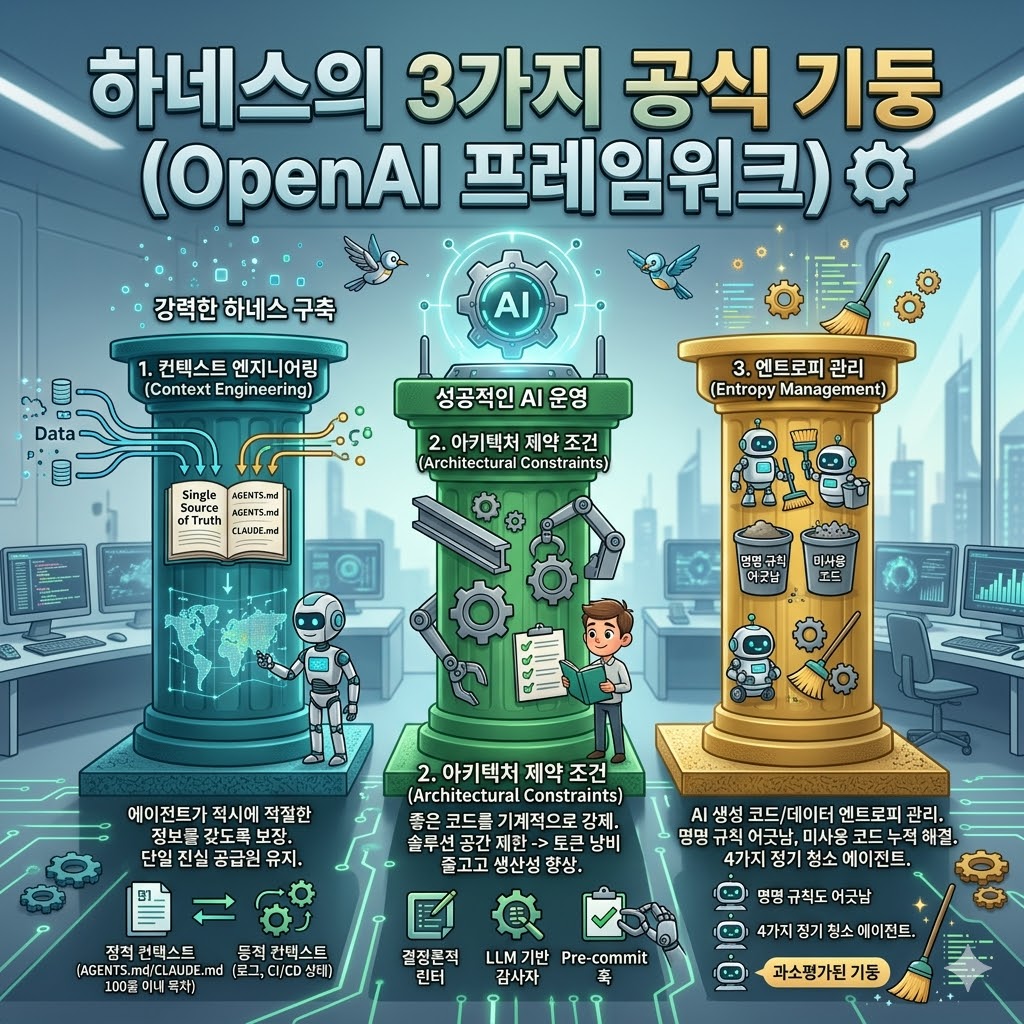 하네스의 3가지 공식 기둥 (OpenAI 프레임워크)