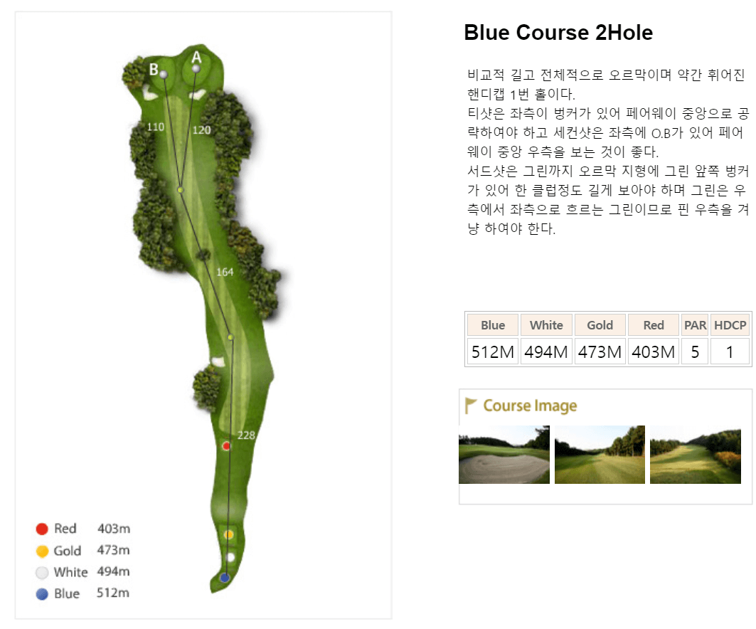 한성 CC 코스 공략도 11
