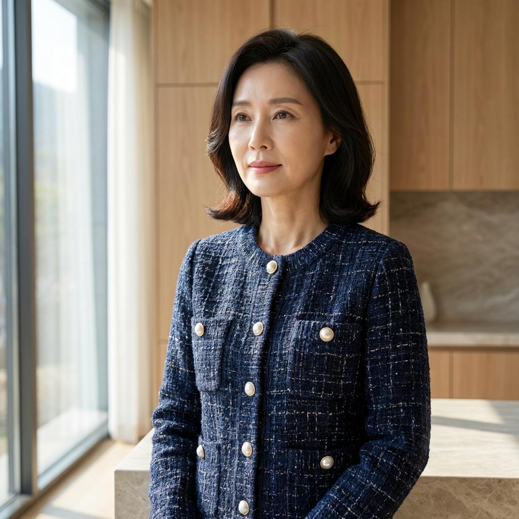 격식 있는 자리에 딱! 데드라 트위드 니트 가디건