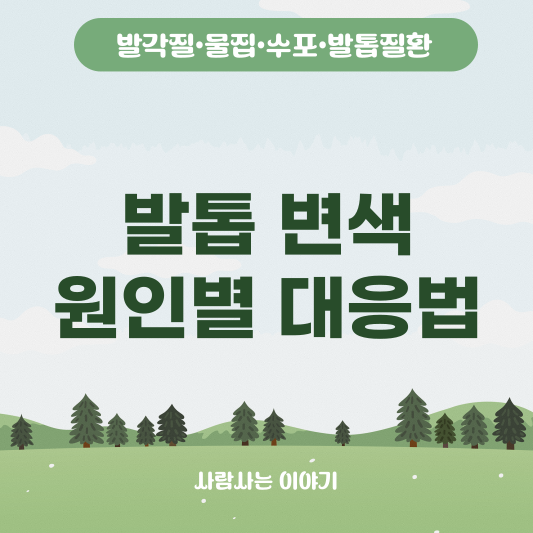 발톱 변색(검정/노란/흰) 원인별 대응법