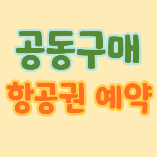 공동구매항공권예약