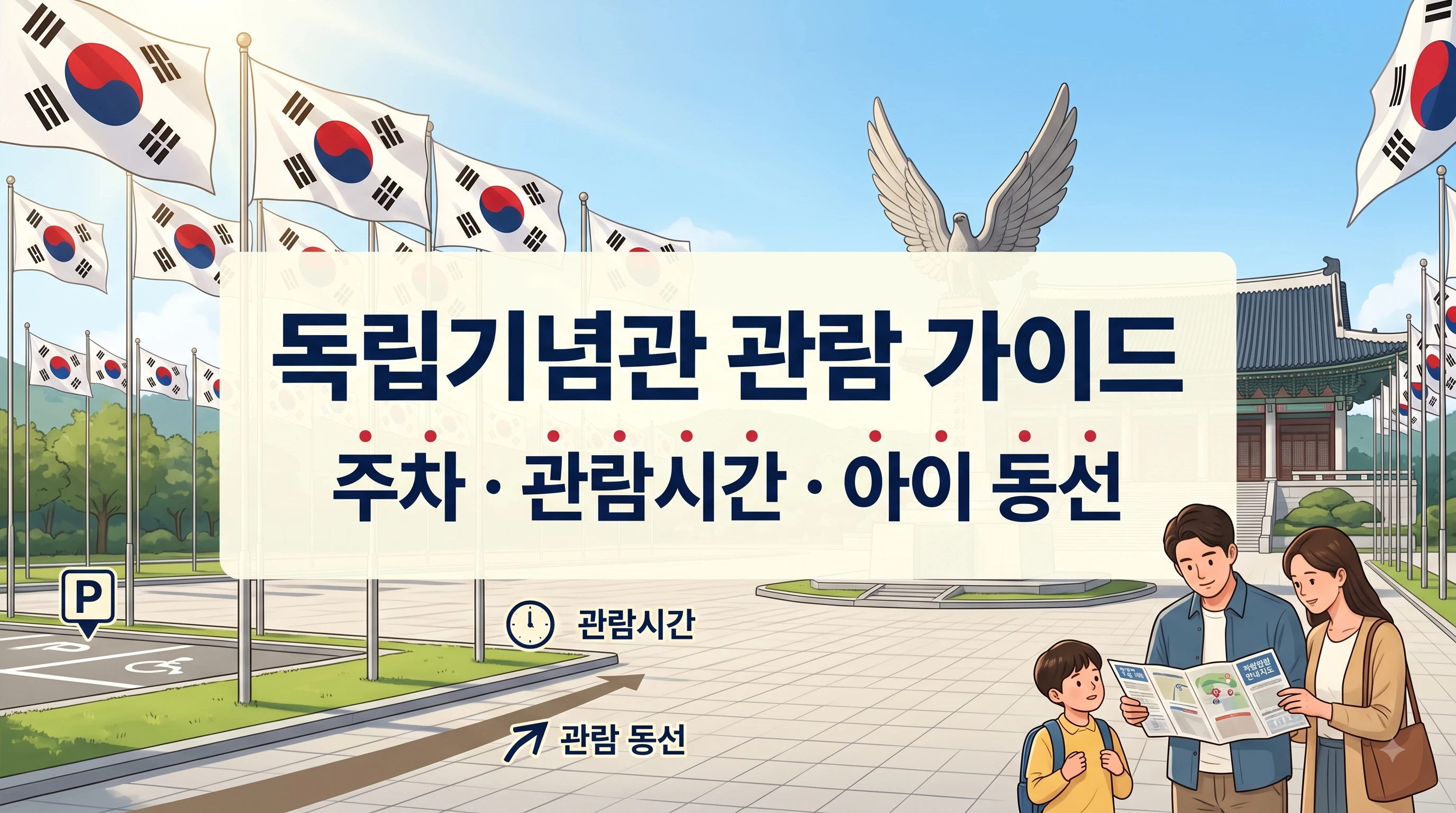 천안 독립기념관 주차와 관람시간, 아이 동선을 안내하는 대표 이미지
