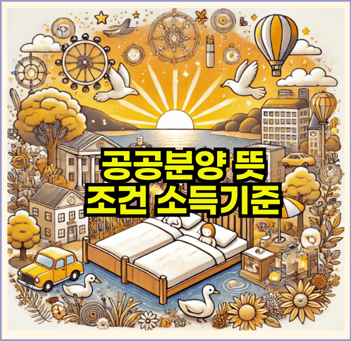 공공분양뜻조건소득기준