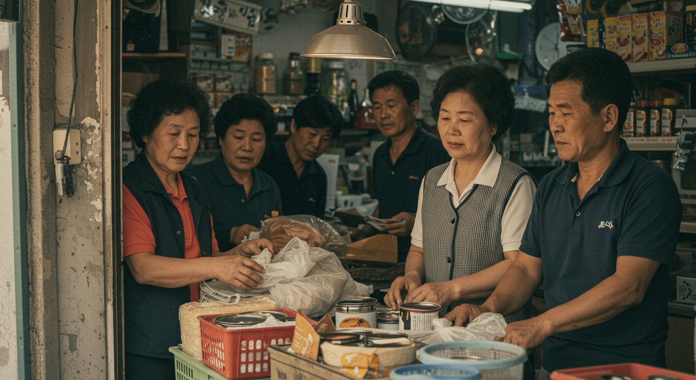 힘이 들어 하고 있는 자영업자