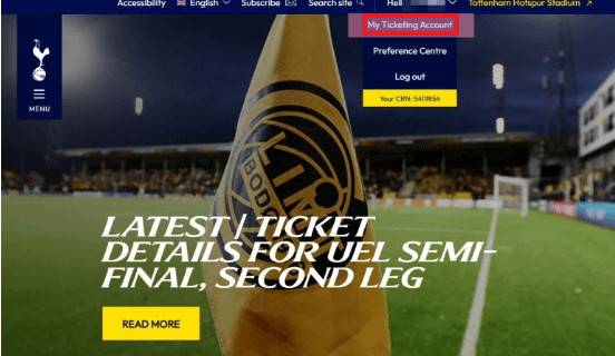 토트넘 멤버쉽 해지 마이 티켓팅 어카운트