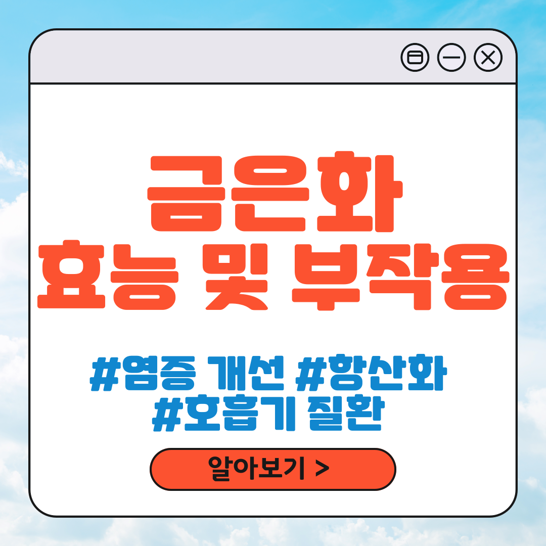 금은화 효능 및 부작용