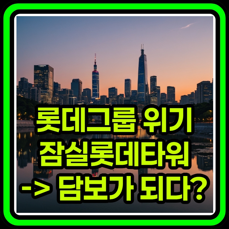 롯데그룹 위기 잠실 롯데타워 담보로