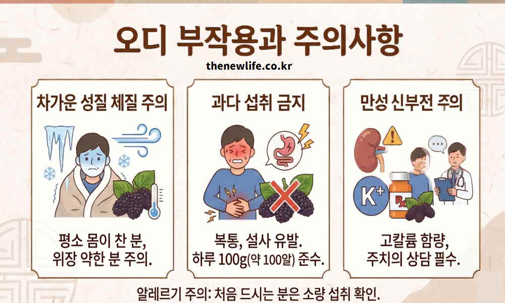 오디 효능 부작용 주의사항