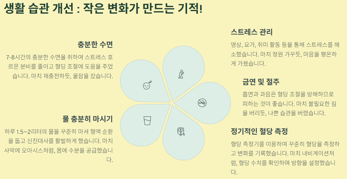 혈당 개선 생활습관