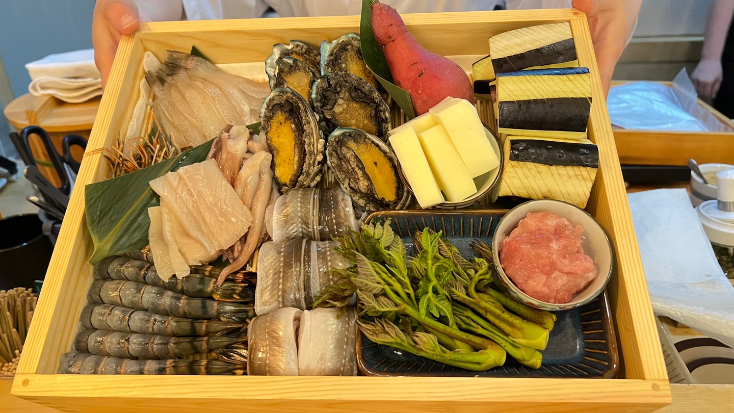 히쿠 튀김 오마카세 재료 사진