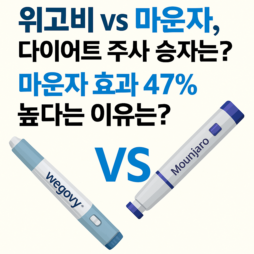 위고비 vs 마운자, 다이어트 주사 승자는? 마운자 효과 47% 높다는 이유는?