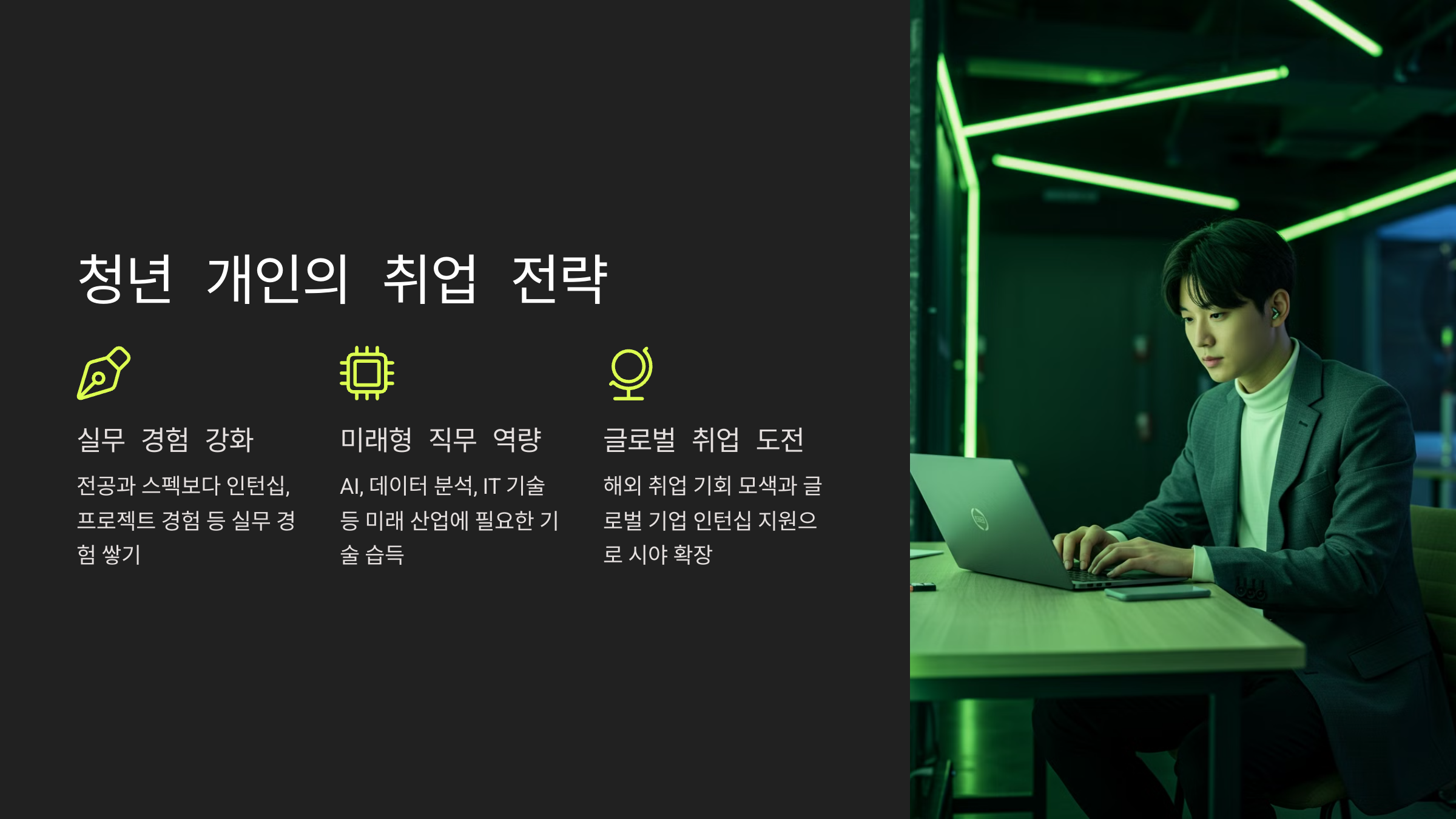 청년 개인의 취업 전략