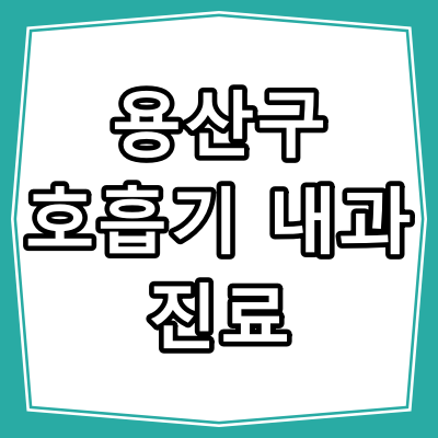 서울시 용산구 호흡기 내과 진료 잘 하는 병원