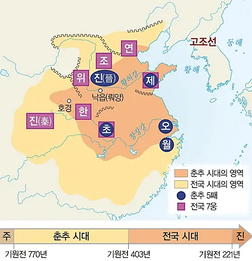 춘추시대-지도-오나라-월나라