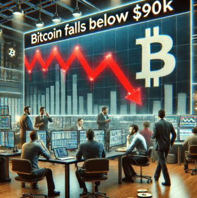 비트코인, 9만 달러 아래로