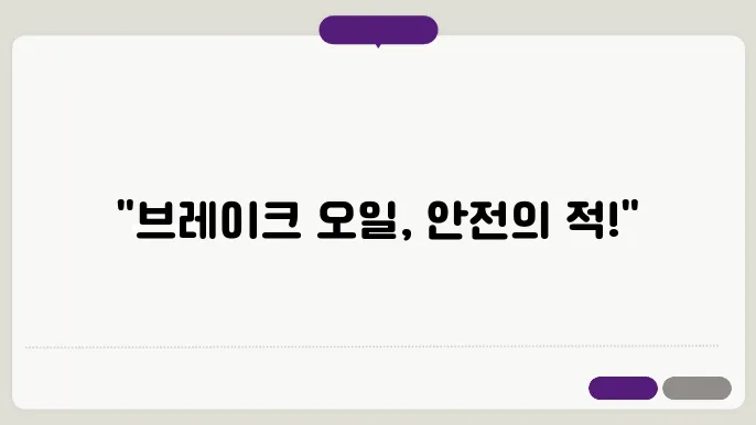 브레이크 오일 렌족 현상