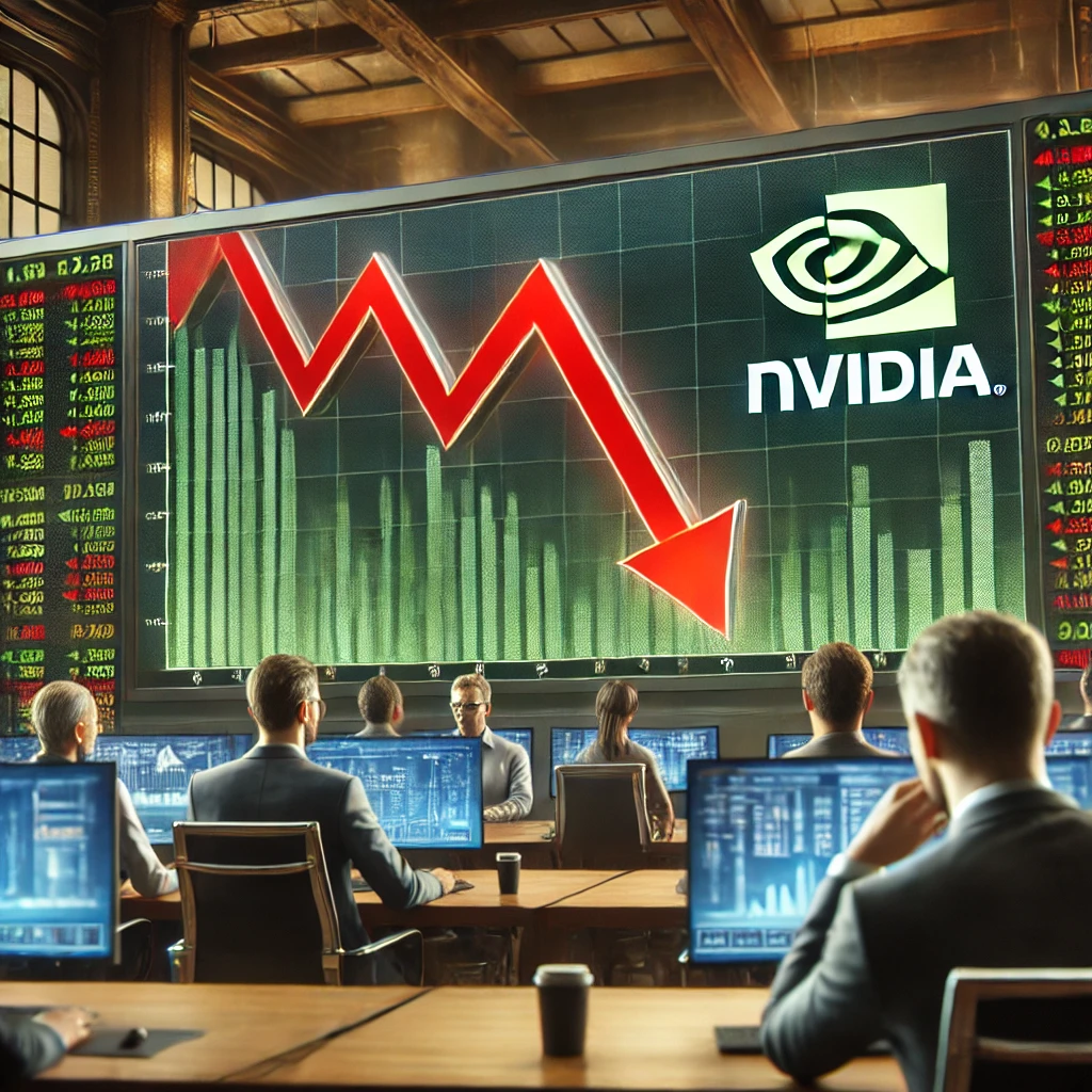 엔비디아 주가 하락하는 이미지