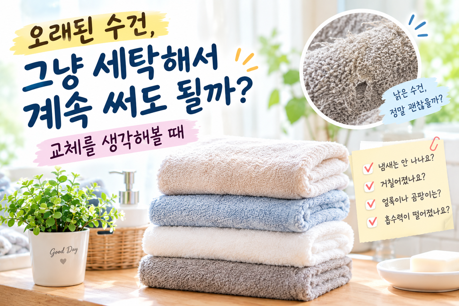 수건이 오래됐다고 버릴 필요는 없다
