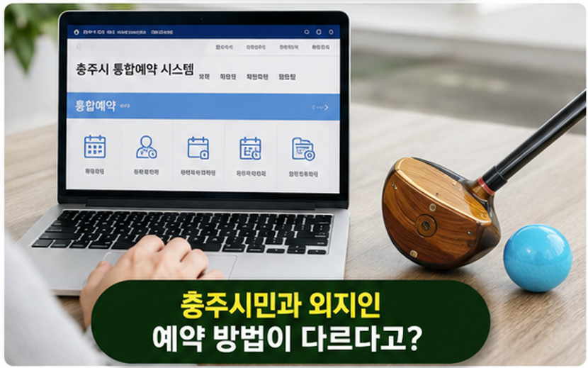 누구나 무료로 18홀 라운딩! 서충주 파크골프장 위치, 이용시간, 요금, 예약꿀팁 핵심 요약