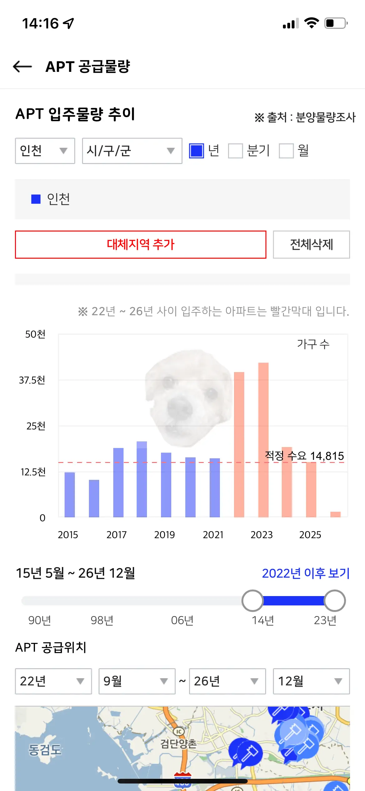아실 공급물량 확인