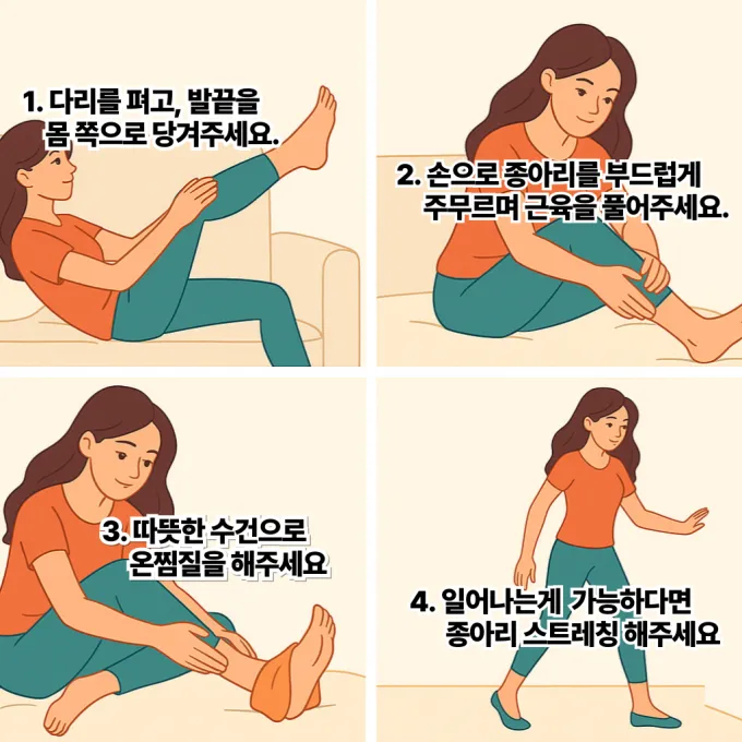 종아리 경련 푸는 방법