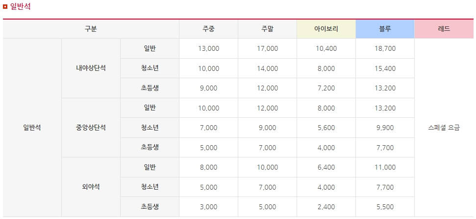 롯데자이언츠 프로야구 일정 예매