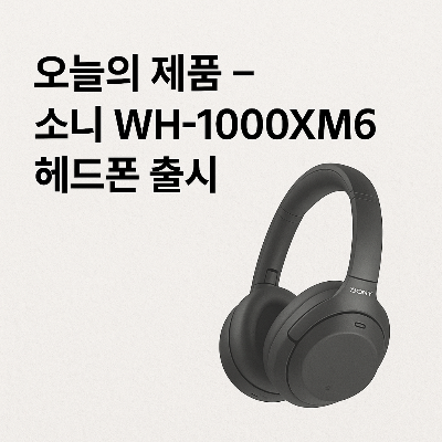 오늘의 인기 제품, 소니 WH-1000XM6 무선 헤드폰 썸네일 이미지
