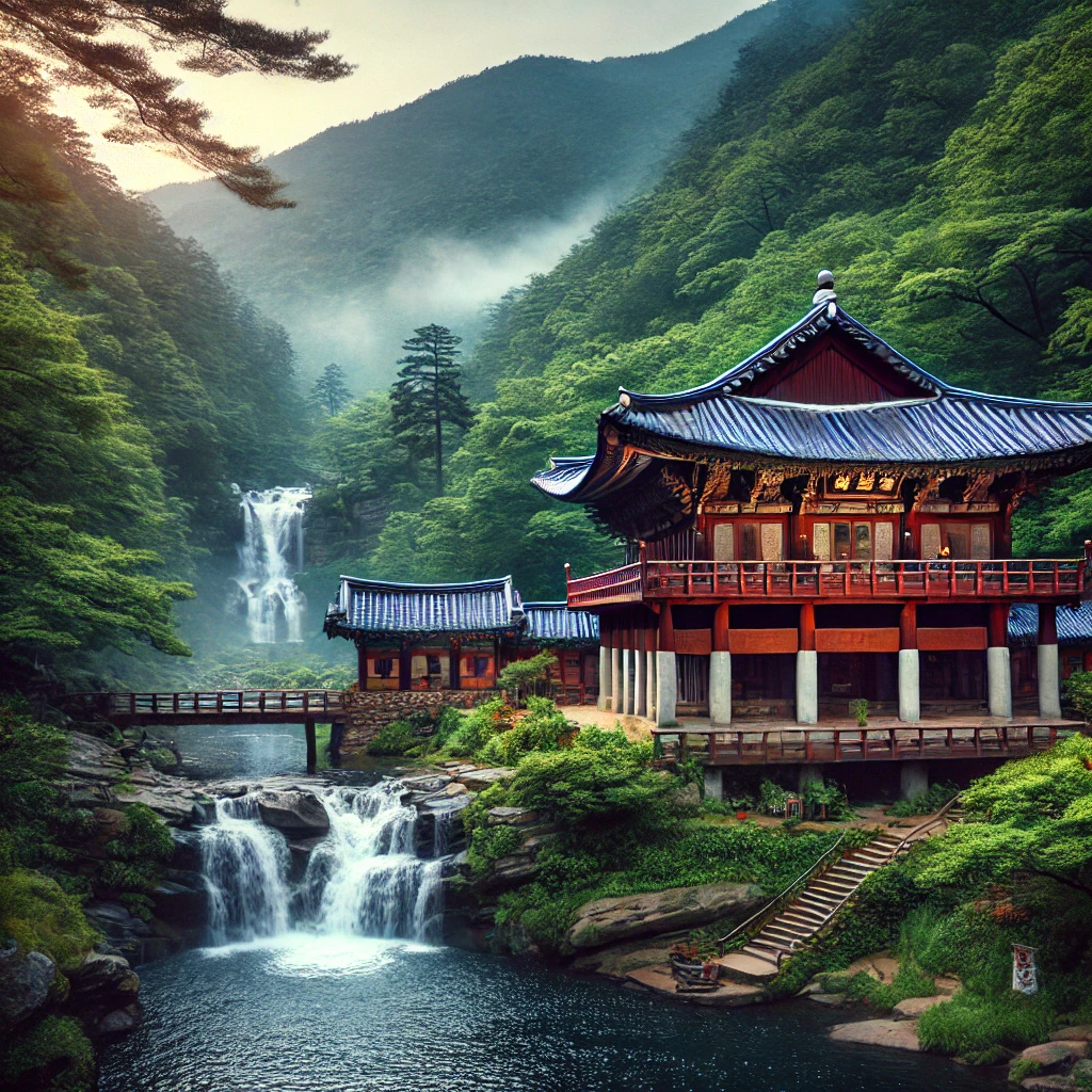 양산 홍룡사(AI 생성)