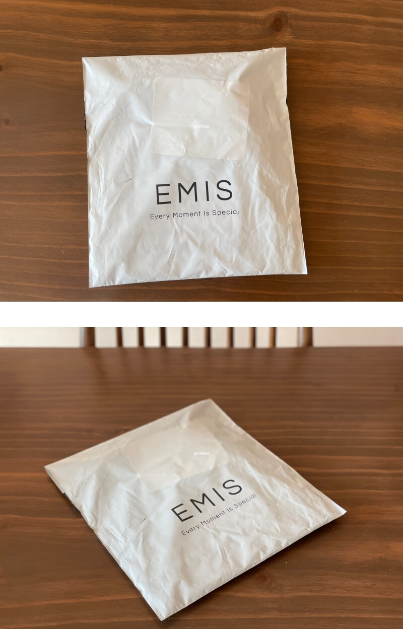 EMIS 이미스 호피 코듀로이 에코백 - 택배 포장 모습