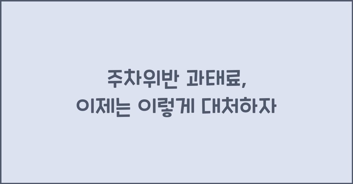 주차위반 과태료