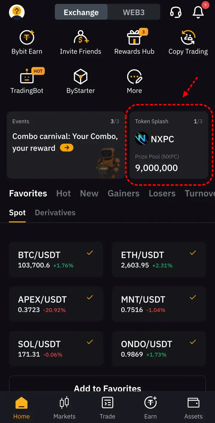 바이비트 TOKEN SPLASH