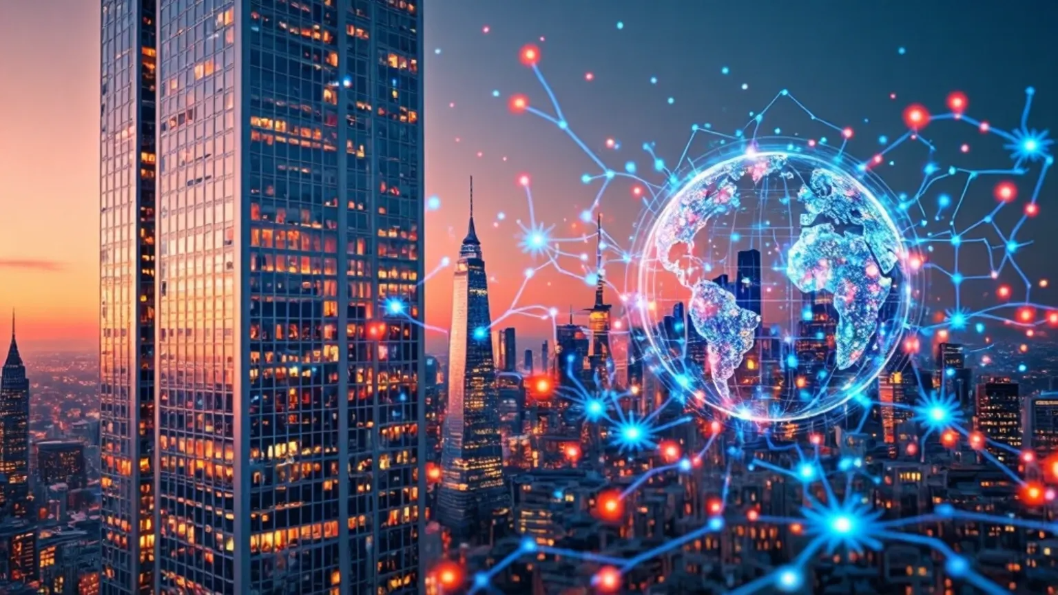 금융업종과 빅테크 업종을 상징하는 사진