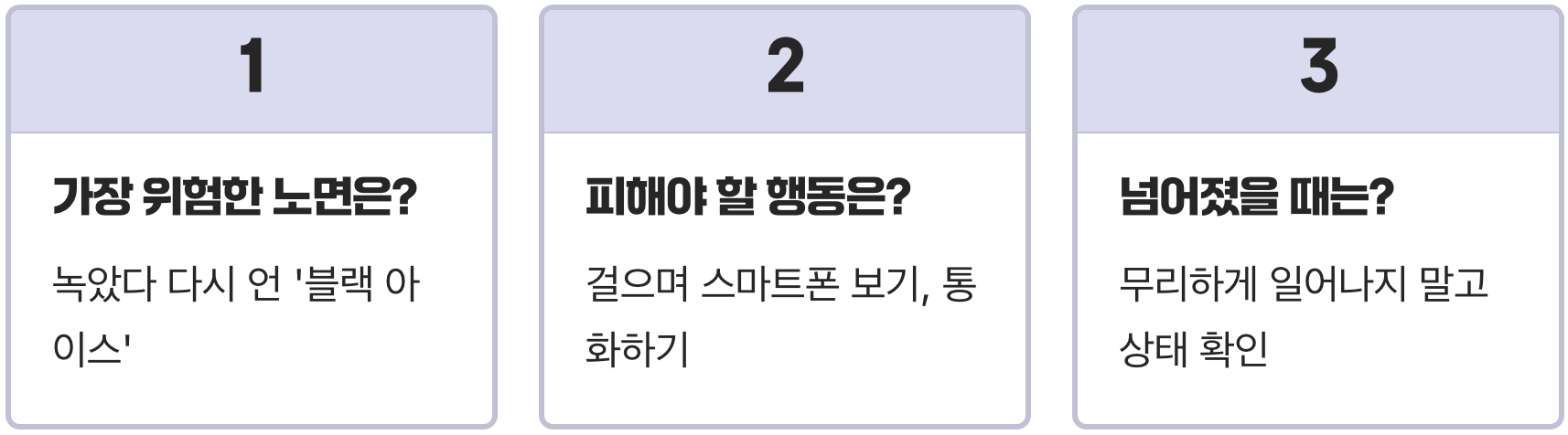 겨울철 빙판길 낙상, '이렇게' 걸으면 절대 안 넘어집니다