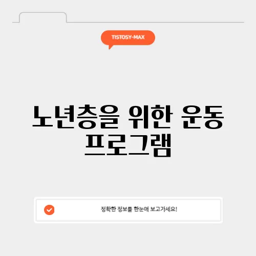 노년층을 위한 운동 프로그램