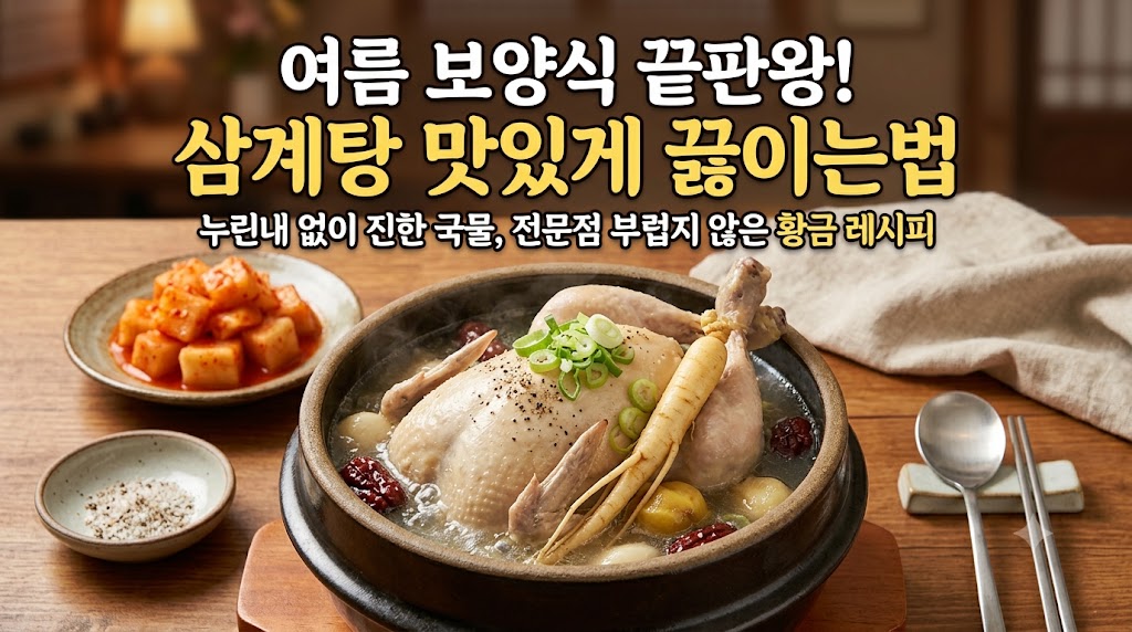 삼계탕 맛있게 끓이는법