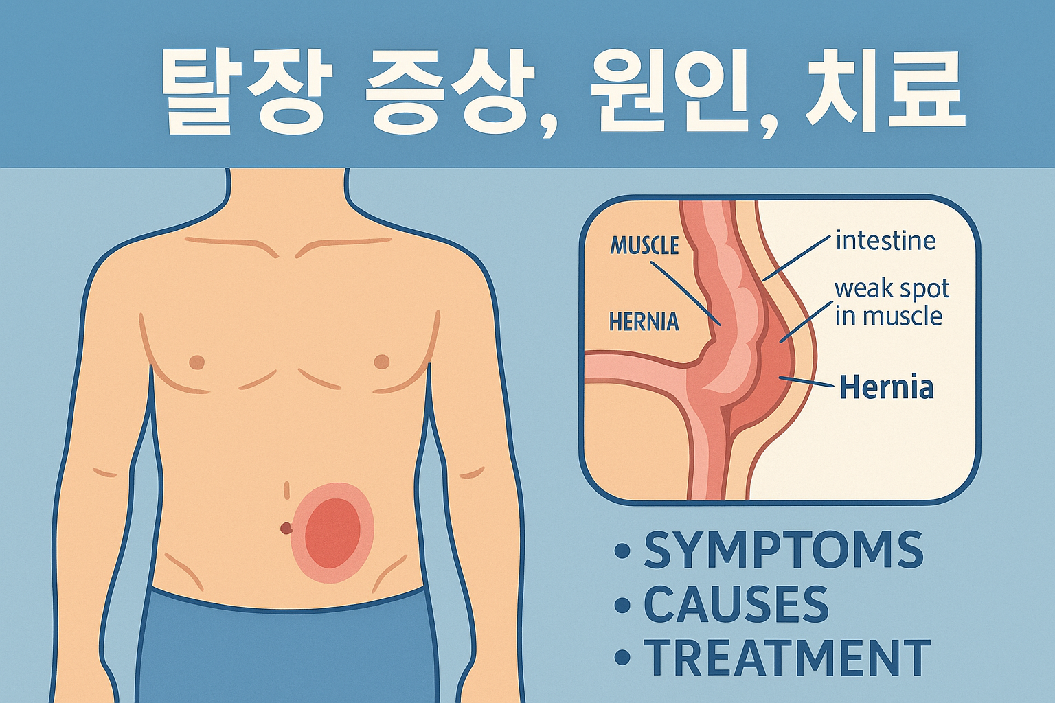 탈장의 뜻, 탈장의 원인과 증세 완벽 정리
