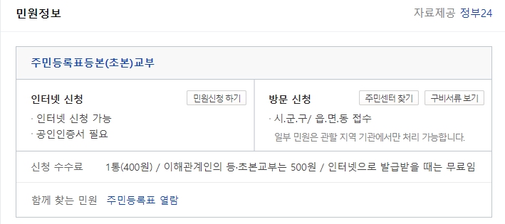 주민등록등본 인터넷발급하기 무료. PDF 저장