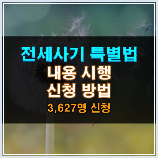 썸네일-전세사기 특별법 내용 시행 신청방법 3&#44;627명 신청