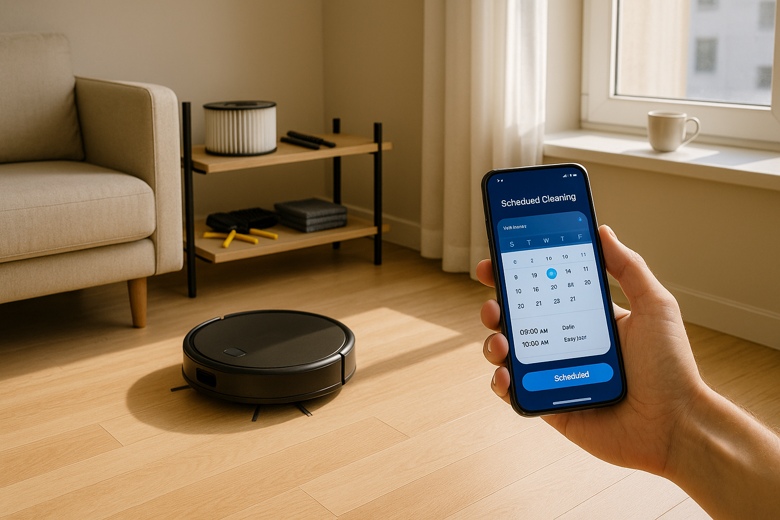 자동청소 일정 확인