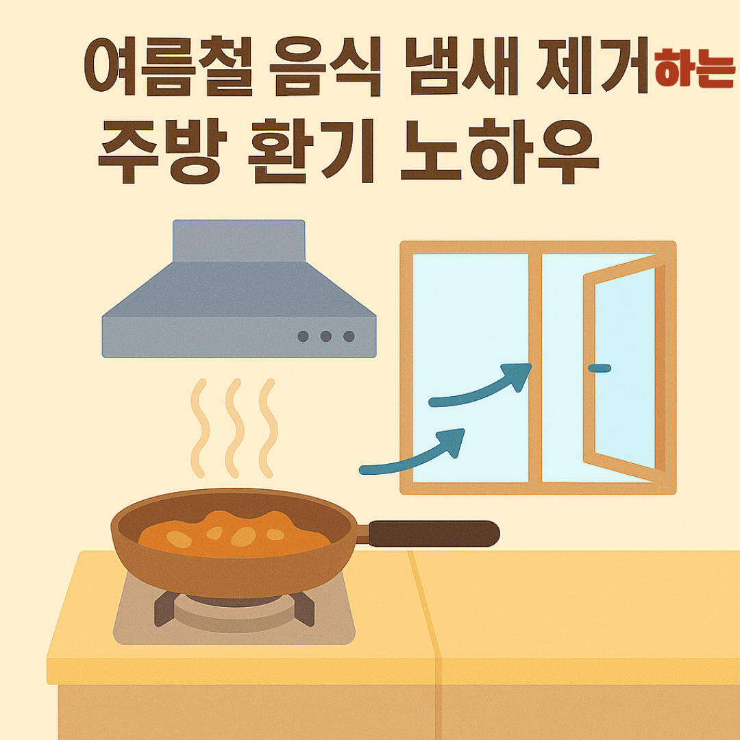 여름철 음식 냄새 제거하는 주방 환기 노하우