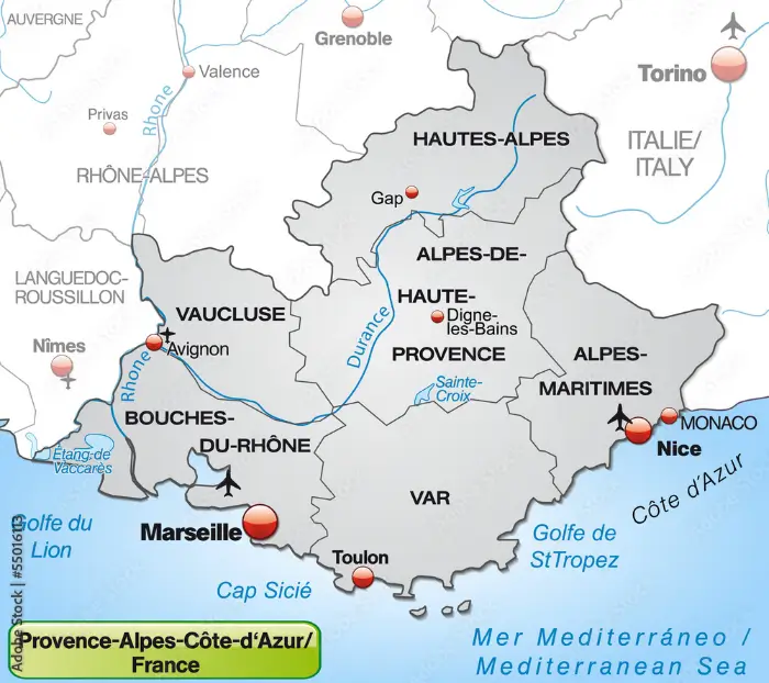 프로방스-알프-코트 다쥐르 (Provence-Alpes-Côte d'Azur)