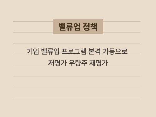 정부의 기업 가치 제고 정책과 주주 환원 확대의 효과를 정리한 이미지