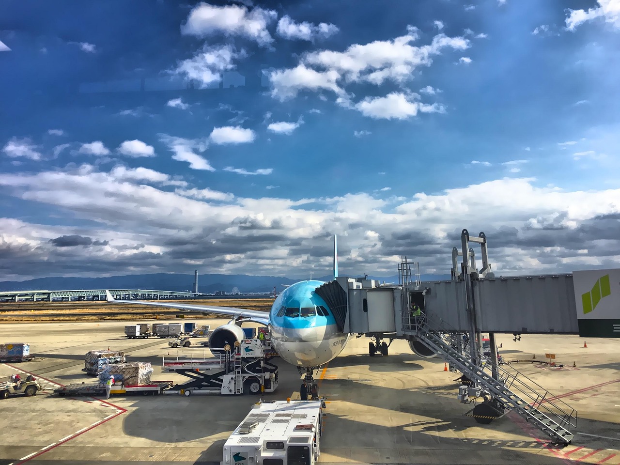 인천공항 항공기 상단 사진
