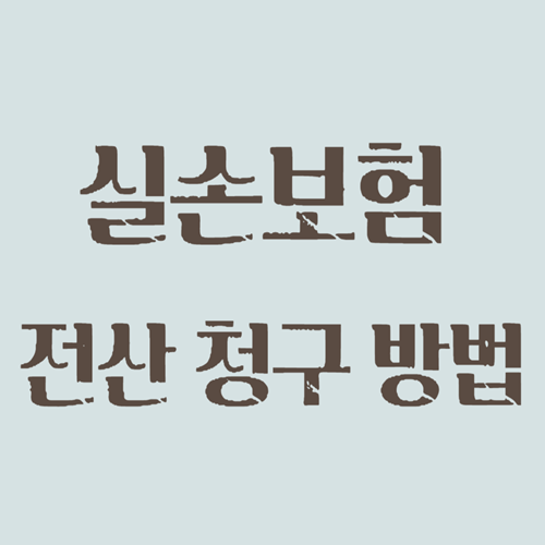 실손보험 전상 청구 방법