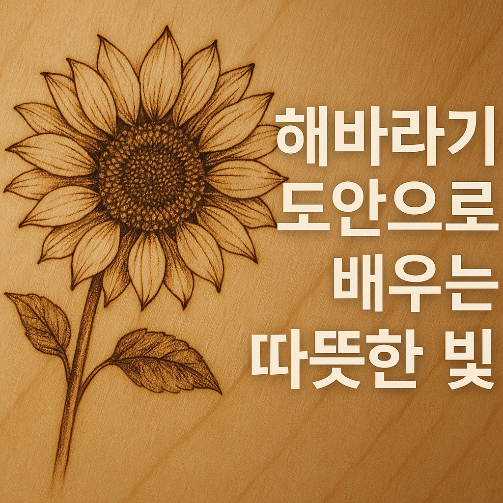 해바라기 도안으로 배우는 따뜻한 빛