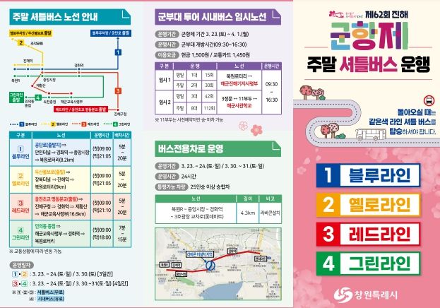 2025 진해군항제 셔틀버스 시간표