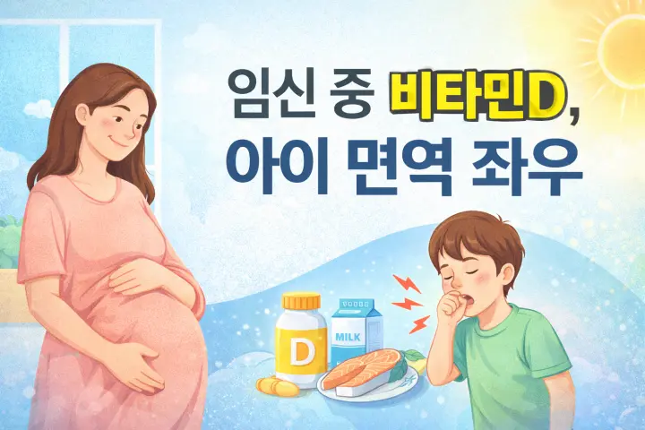 임신 중 비타민D와 아이 면역 핵심을 보여주는 대표 이미지