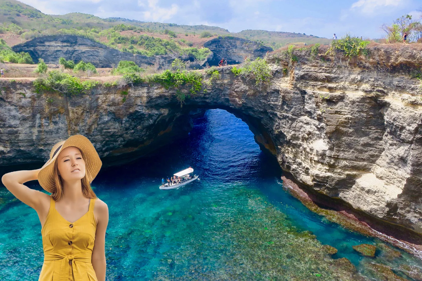 발리 브로큰 비치 Broken Beach 파도와 바람이 만든 천연 아치_9